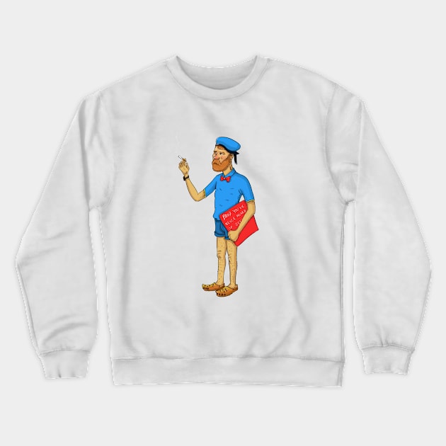 Hipster Donald Duck Crewneck Sweatshirt by idrawcartoons